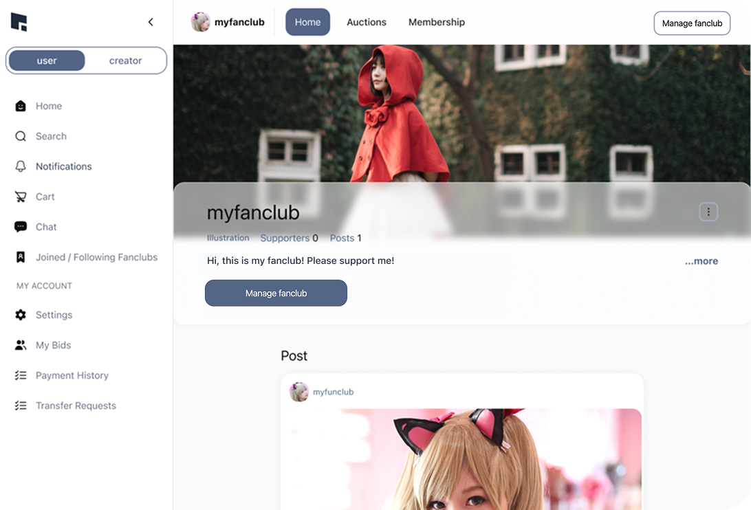 Fanctuary creator fanclub preview